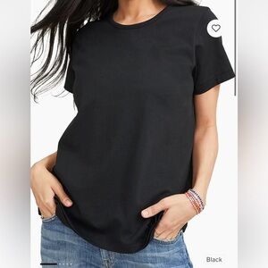 Hatch Black Short Sleeve Round Neck top Shirt size 2